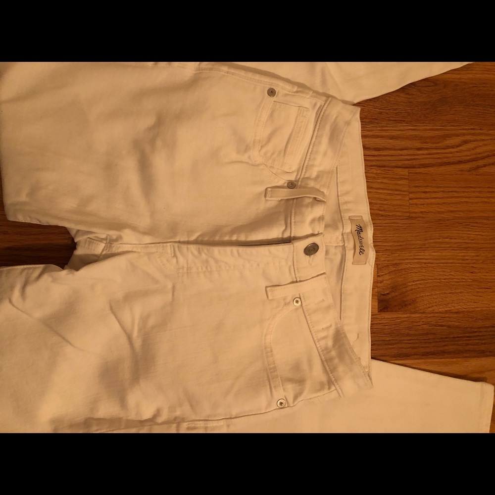 Madewell High Rise White Skinny Jeans size 27